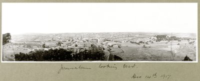 Jerusalem Looking West, 14th December 1917 by Capt. Arthur Rhodes